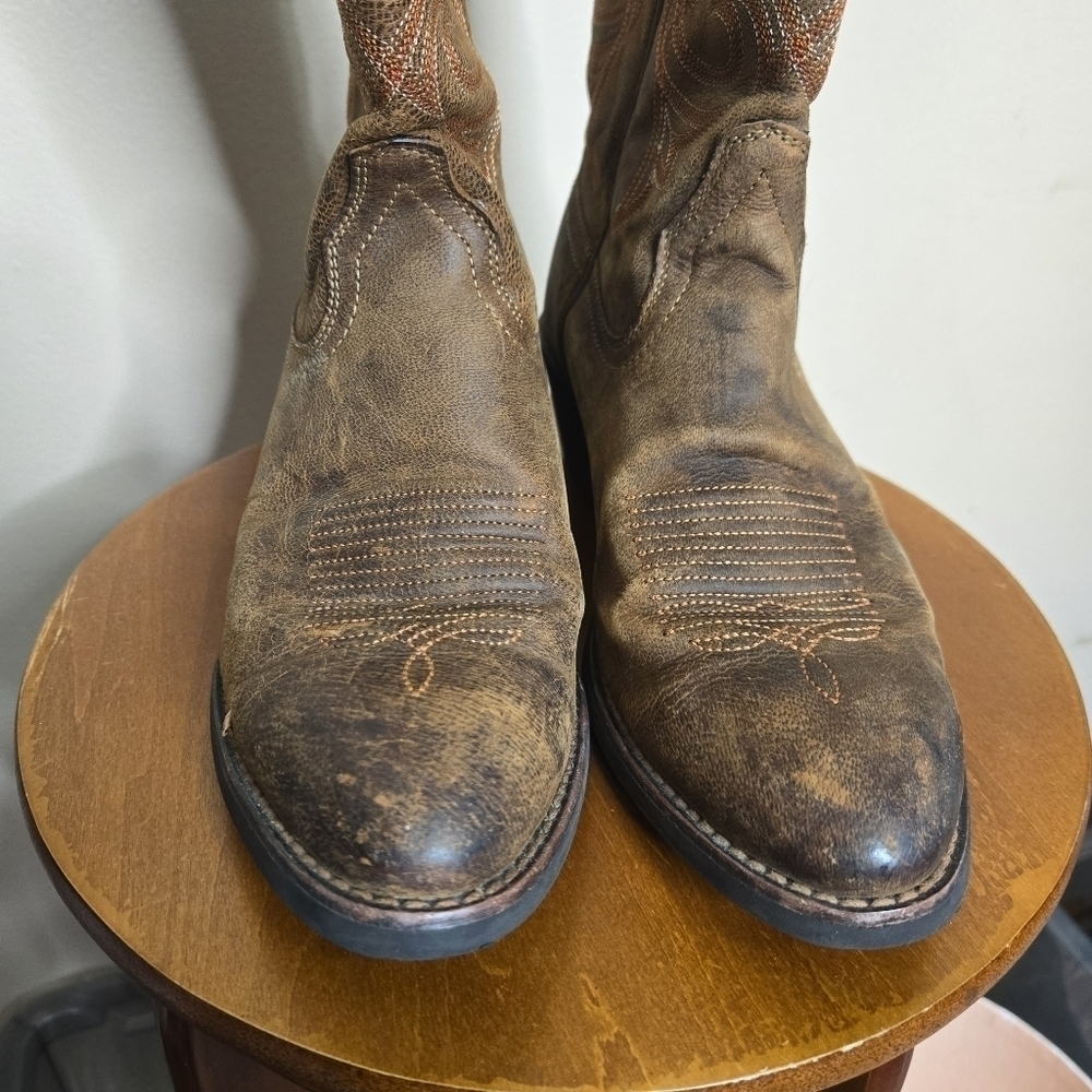 Ariat Round Up R Toe Western Boot - Picture 4 of 12